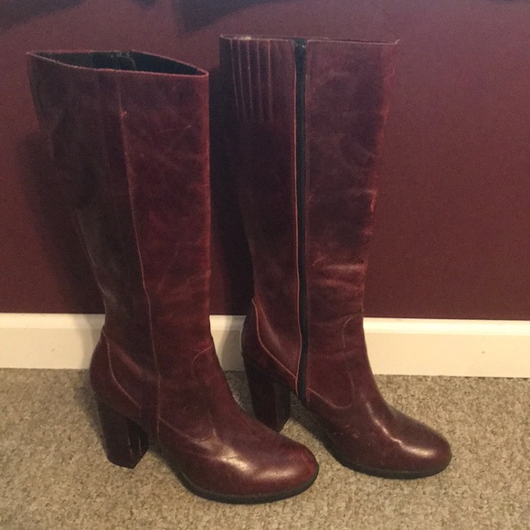 Shoes - Maroon BOC leather boots